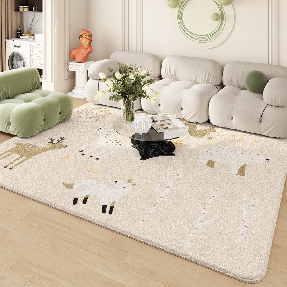 Lamb fleece floor MATS, no-wash, easy-to-clean carpets for the living room, fully covered sofa cushions and floor MATS