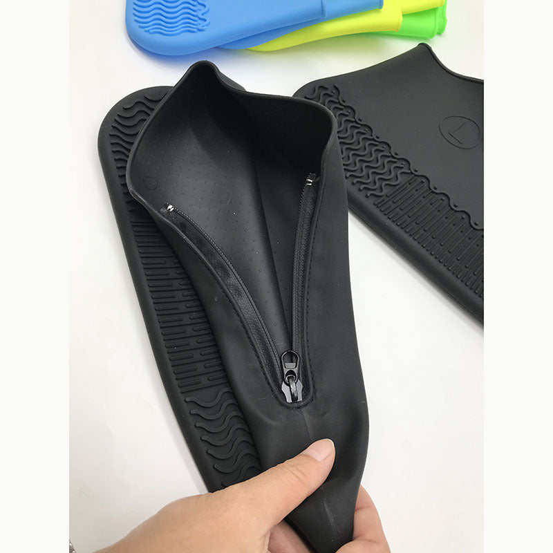 Shoe Covers Waterproof Reusable Foldable Not-Slip Rain Shoe Covers with Zipper,Shoe Protectors Overshoes Rain Galoshes for Kids Men and Women