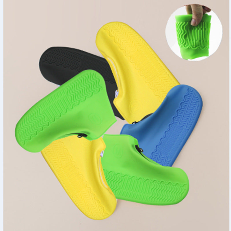 Shoe Covers Waterproof Reusable Foldable Not-Slip Rain Shoe Covers with Zipper,Shoe Protectors Overshoes Rain Galoshes for Kids Men and Women