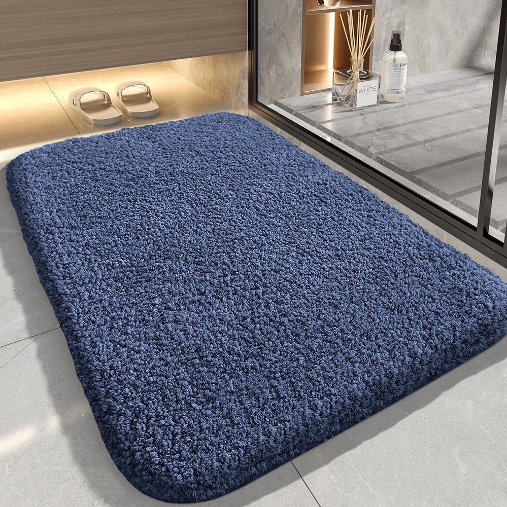 Home bathroom thickly-textured plush floor mat, strong water absorption, quick drying, anti-slip mat, plush mat