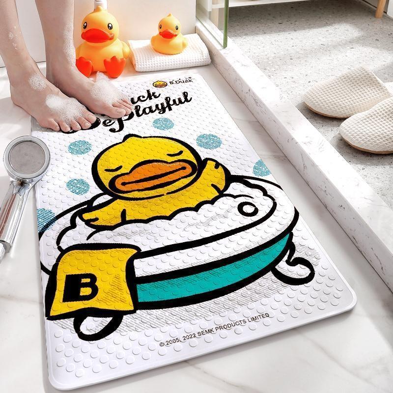 Genuine Little Yellow Duck eco-friendly PVC anti-slip mat, home shower floor mat, suction cup massage mat, draining foot mat