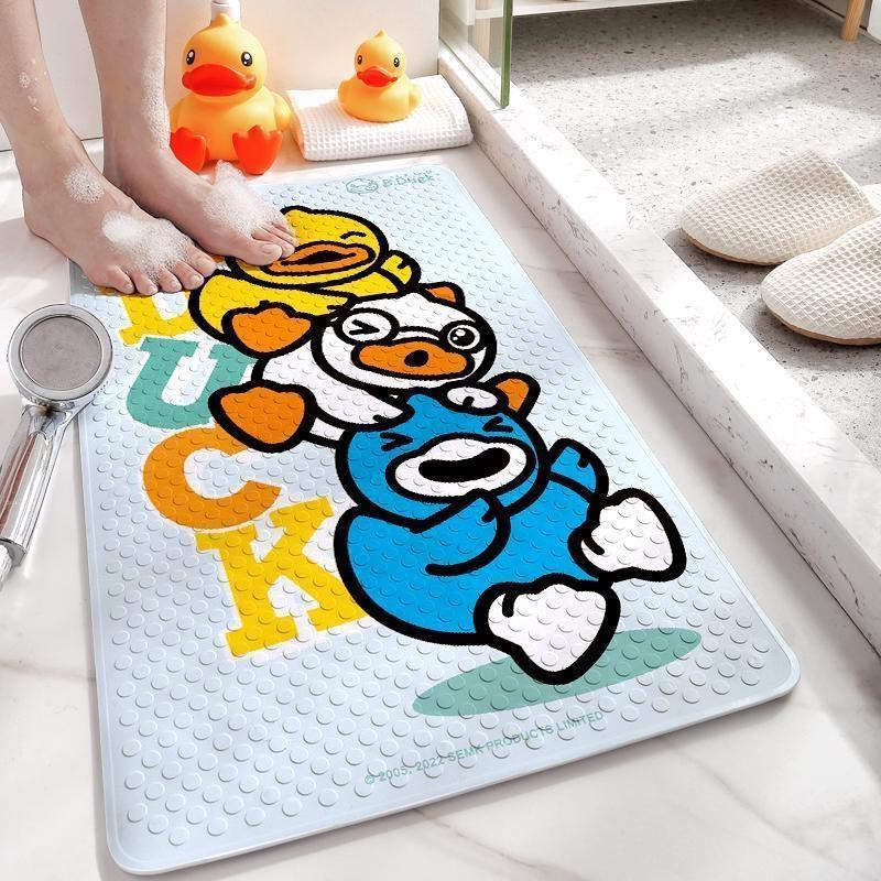 Genuine Little Yellow Duck eco-friendly PVC anti-slip mat, home shower floor mat, suction cup massage mat, draining foot mat