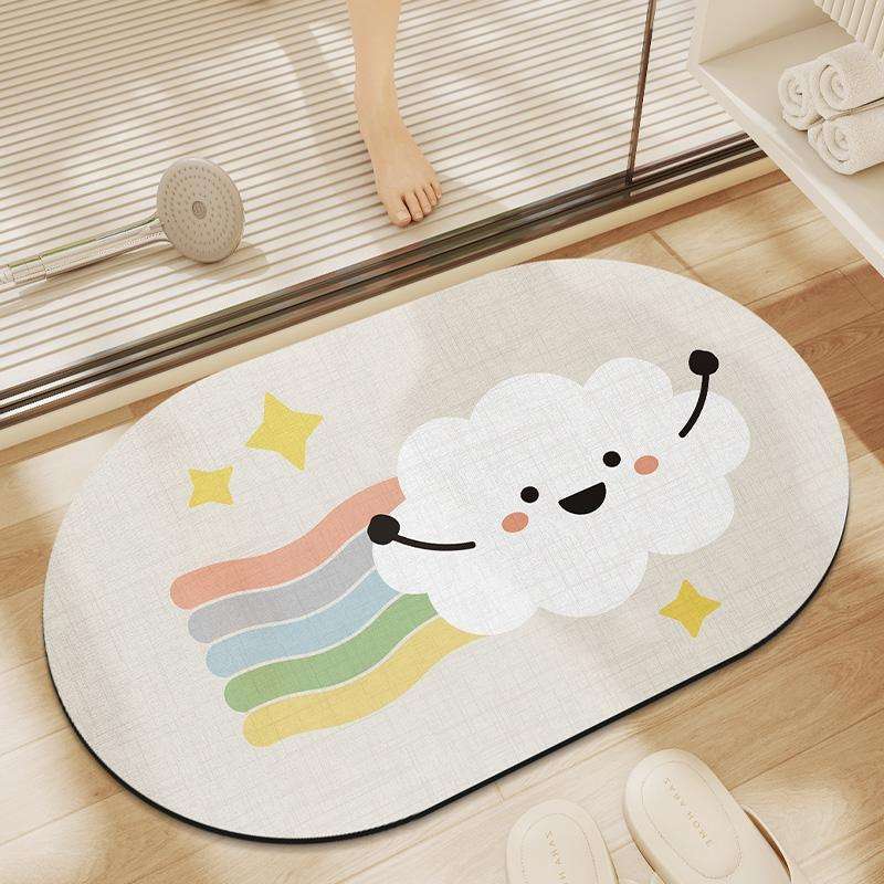 Floor mat bathroom strong water-absorbing toilet quick-drying carpet non-slip pad home technology plush foot mat - Image 5