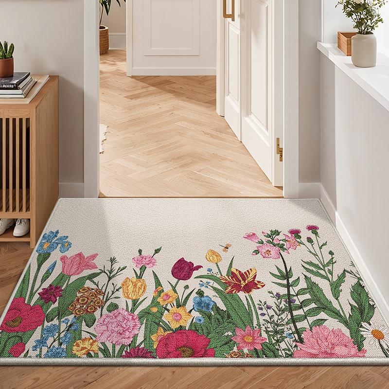 Chenille floor MATS, bathroom floor MATS, strong water absorption, simple home toilet door anti-slip MATS, quick-drying