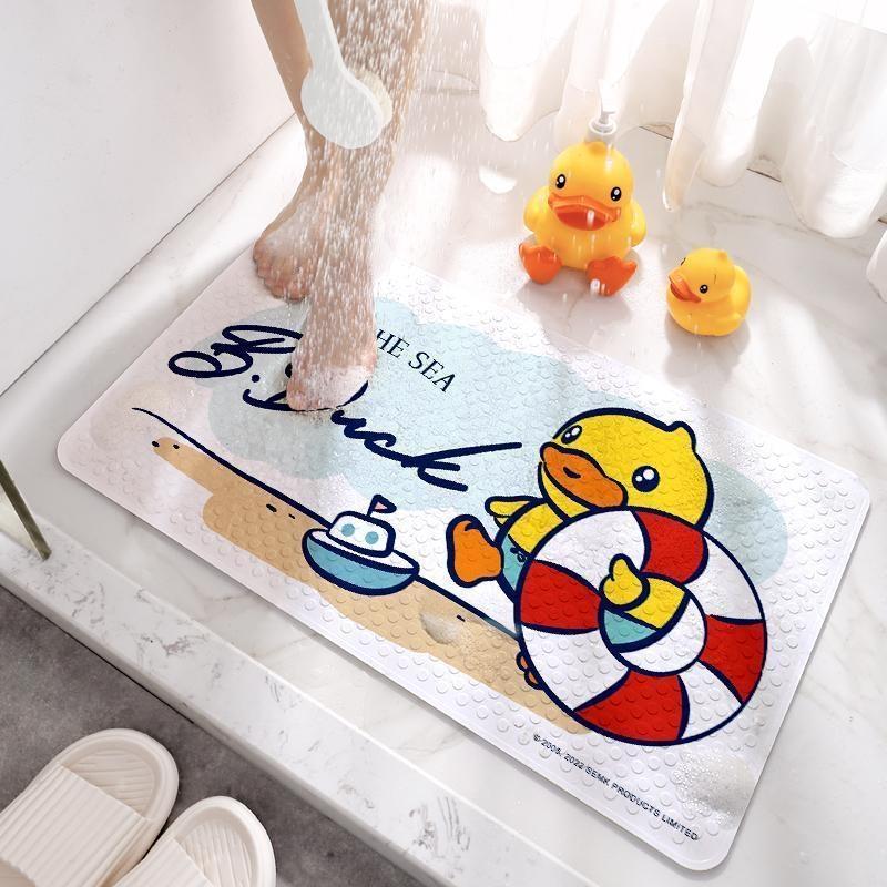 Genuine Little Yellow Duck eco-friendly PVC anti-slip mat, home shower floor mat, suction cup massage mat, draining foot mat