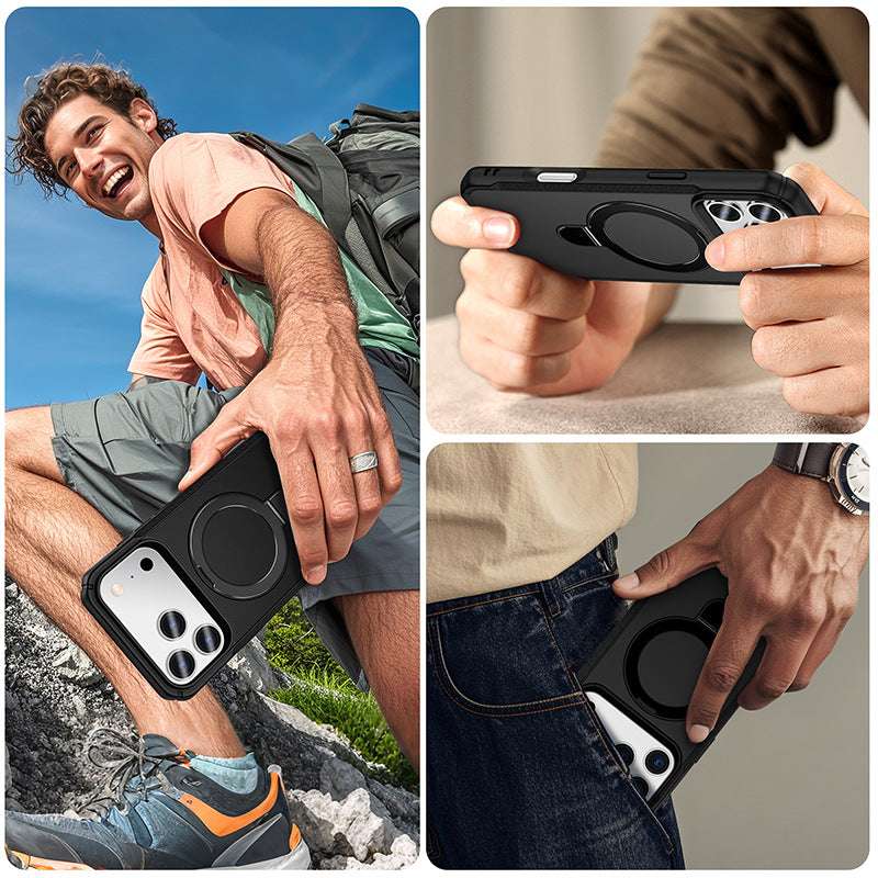 New iPhone 17 Pro Max phone case - two-in-one touchable skin-friendly Apple 16 stand with magnetic phone protection cover Zhongshan Star Trade