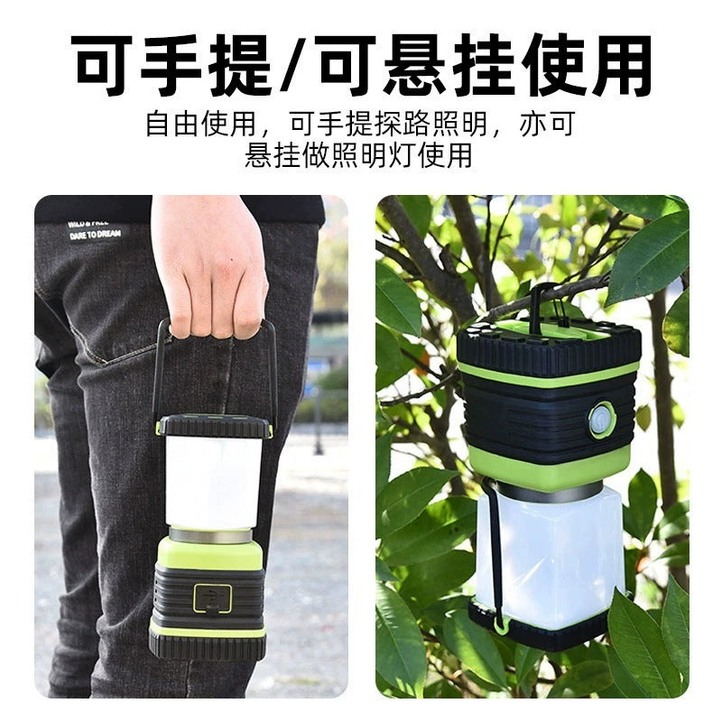 Outdoor high - intensity lighting camping lamp, light touch dimming waterproof camping portable lamp, multi - functional emergency light 户外强光照明野营灯 轻触调光防水露营手提灯多功能应急灯 - 太阳能LED露营灯 - Zhongshan Star Trade