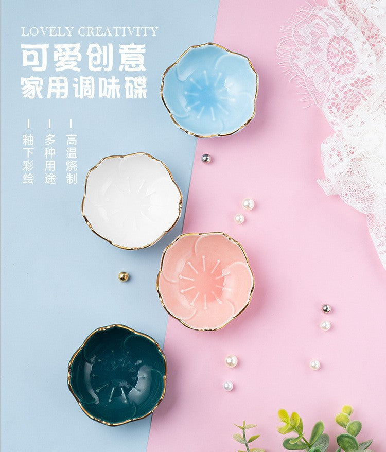 Ceramic sauce plates, seasoning plates, sushi soy sauce dipping sauce, dessert bowls, appetizer plates, kitchen and home dinner plates 陶瓷酱盘、调味盘、寿司酱油蘸酱、甜点碗、开胃菜盘、厨房家居餐盘 - 日式餐具 - Zhongshan Star Trade