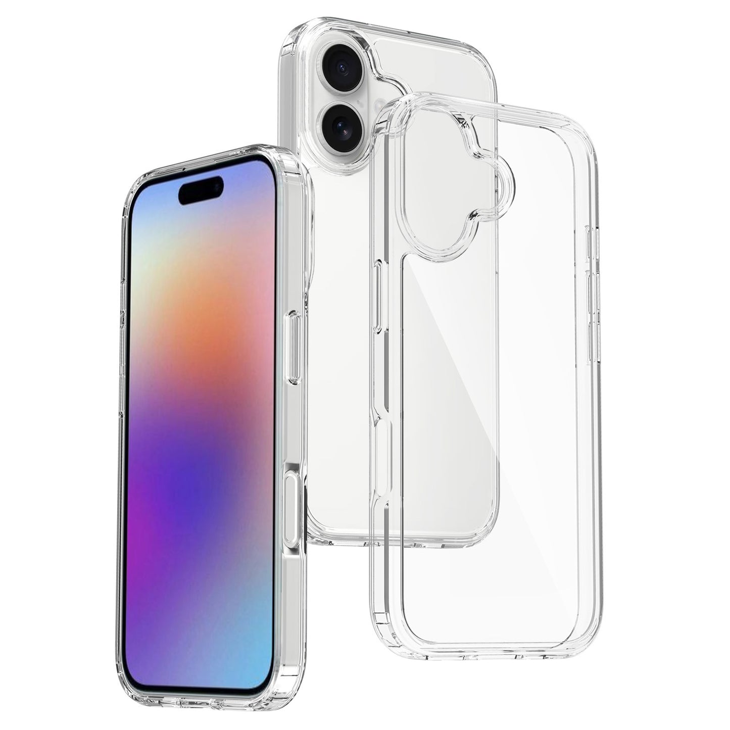 This magnetic transparent iphone16plus drop protection case is suitable for the iPhone 17promax phone case