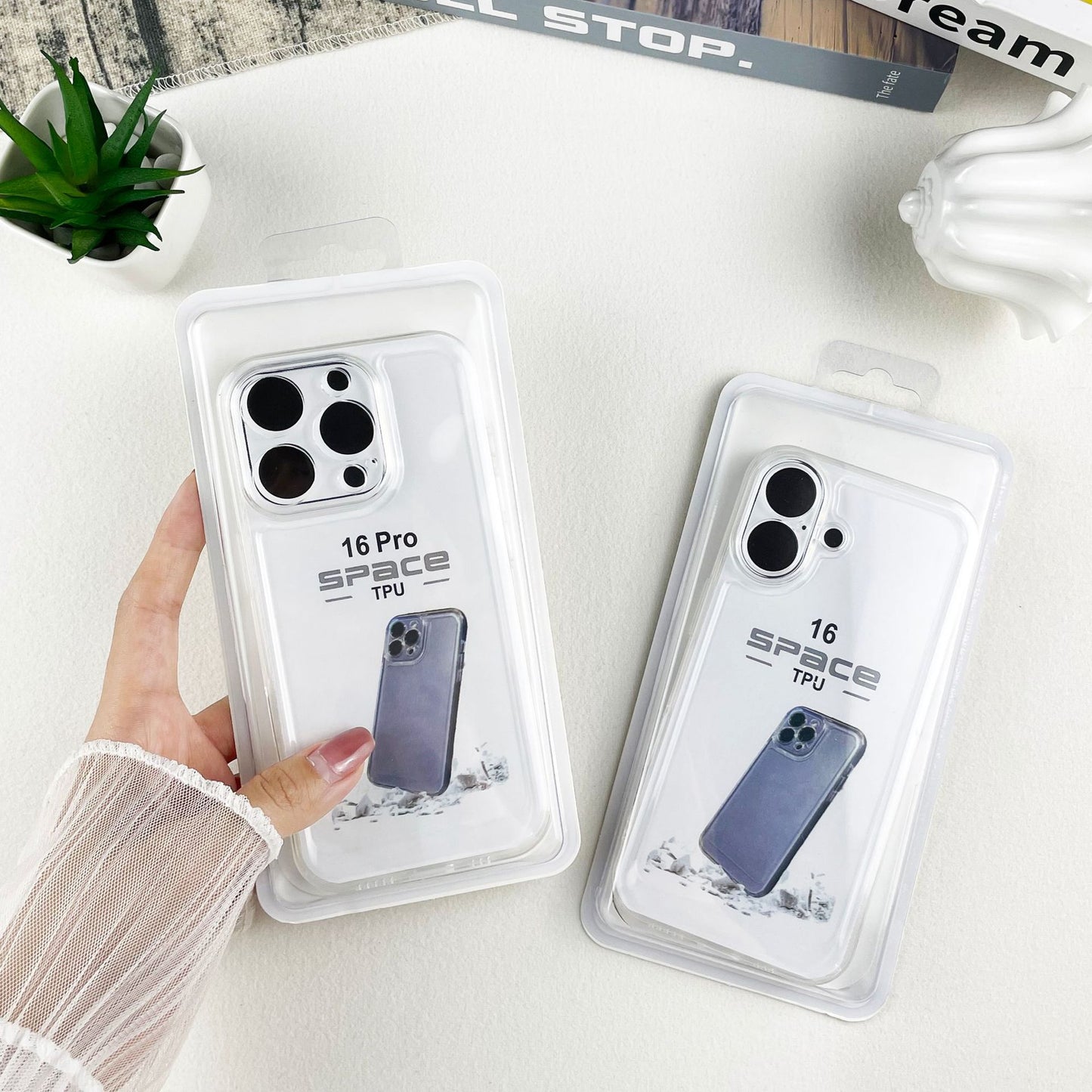 IPhone 17 phone case, iPhone 16 transparent soft case 15 four-corner drop resistant ultra-thin 13pro14 space protective case
