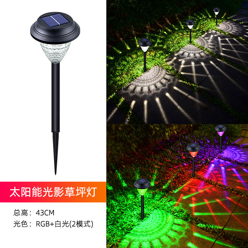 led solar light and shadow lawn lights, outdoor waterproof courtyard garden decorative atmosphere lights, landscape lights