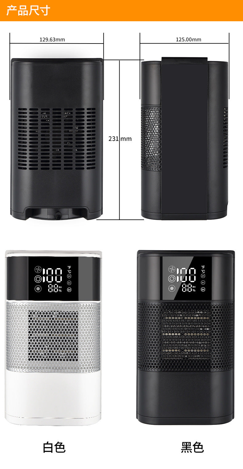 Space heater, 1300W portable electric heater for indoor use, office PTC ceramic heater with remote control, thermostat, 60° Shake head, 12H timer, 5 modes, safe and quiet room heater for bedrooms - 电暖器 - Zhongshan Star Trade