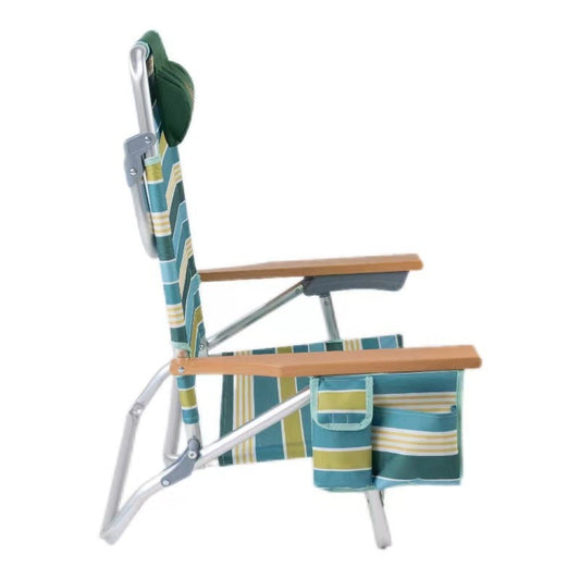 Outdoor camping foldable beach chair aluminum Brazilian chair indoor and outdoor seat lounge chair foldable striped beach chair户外露营可折叠沙滩椅铝合金巴西椅室内外座躺椅可折叠条纹沙滩椅 - 户外折叠椅 - Zhongshan Star Trade