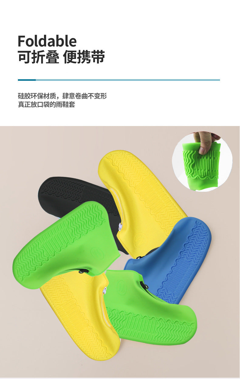 Shoe Covers Waterproof Reusable Foldable Not-Slip Rain Shoe Covers with Zipper,Shoe Protectors Overshoes Rain Galoshes for Kids Men and Women