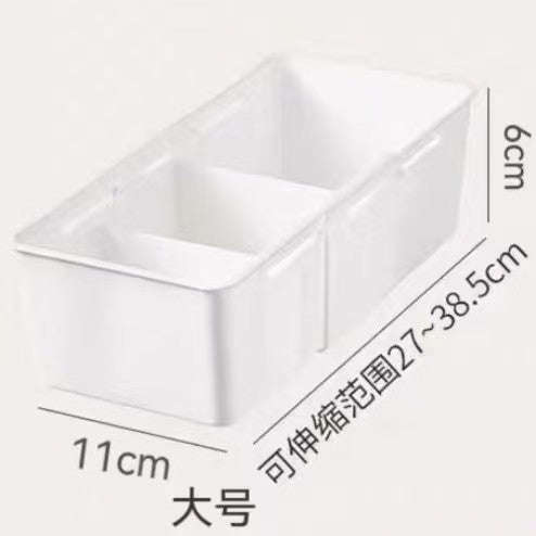 The storage box drawer is divided into built-in retractable rectangular compartments for cosmetics, lipsticks, snacks and small sundries Zhongshan Star Trade