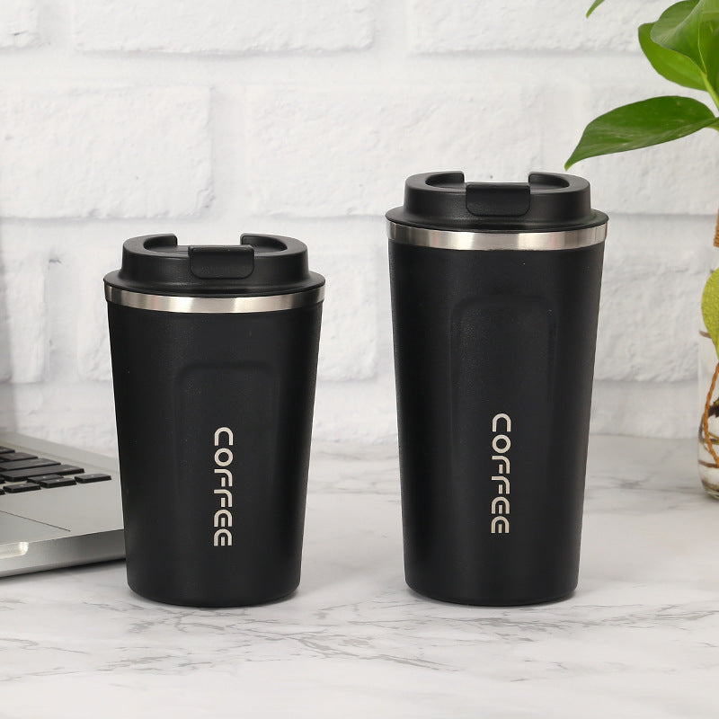 Vacuum insulated stainless steel travel cups, reusable coffee cups or water bottles with leak - proof LIDS, BPA - free, can keep beverages hot for 6 hours or cold for 12 hours 真空隔热不锈钢旅行杯,带防漏盖可重复使用的咖啡杯或水瓶不含 BPA 可使饮料保持热 6 小时或冷 12 小时 - 保温杯 - Zhongshan Star Trade - 黑色(二代咖啡杯) - 510ml