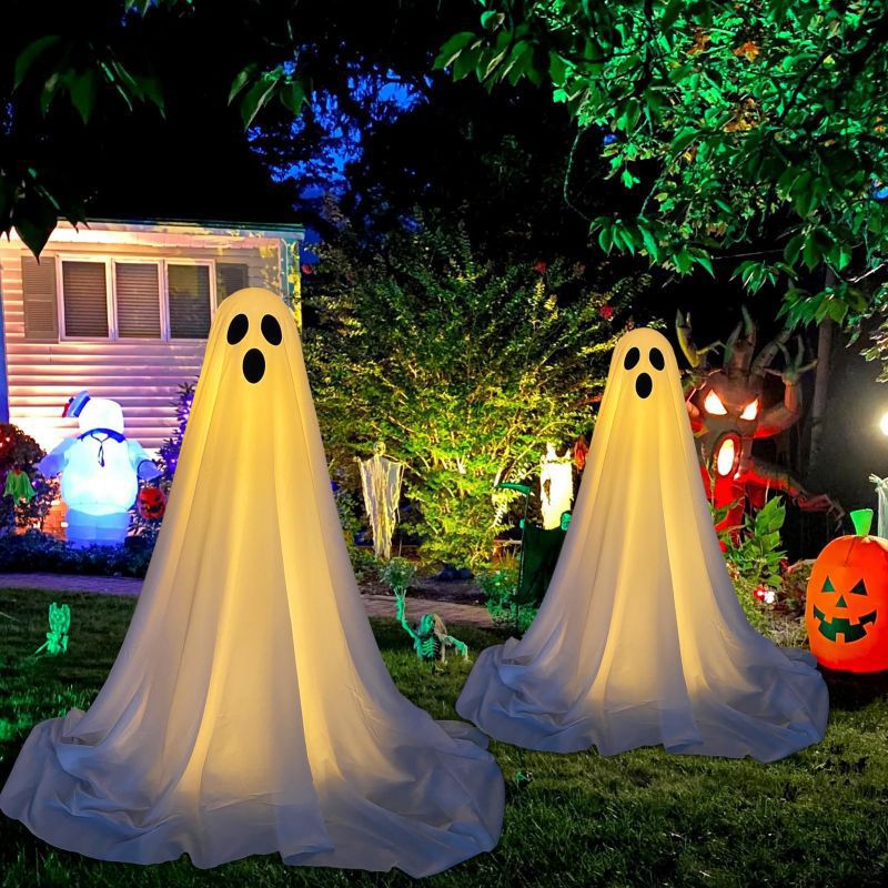 Front porch glowing ghost halloween Standing ghost porch yard ghost Halloween decorations 前门廊发光幽灵万圣节站立鬼门廊庭院幽灵halloween decorations - 万圣节装饰品 - Zhongshan Star Trade