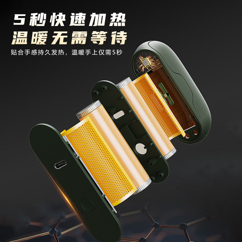 Magnetic hand warmer, USB charging, detachable hand warmer, digital temperature display portable heater