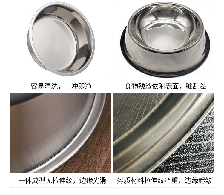 Dog Bowl, Heavy Duty Metal Food and Water Bowl for Feeding Dogs and Cats, Dishwasher Safe, Rust Resistant Stainless Steel, BPA Free Rubber Base 狗碗 ,用于喂狗和猫的重型金属食物和水碗,可用洗碗机清洗,防锈不锈钢,不含 BPA 的橡胶底座 - 宠物友好型户外用品 - Zhongshan Star Trade