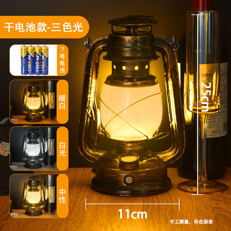 LED lamp decoration desk lamp creative retro horse lamp night lamp restaurant camping lamp ambient lamp bar lamp led灯装饰台灯创意复古马灯小夜灯餐厅露营灯氛围灯酒吧台灯 - 太阳能LED露营灯 - Zhongshan Star Trade