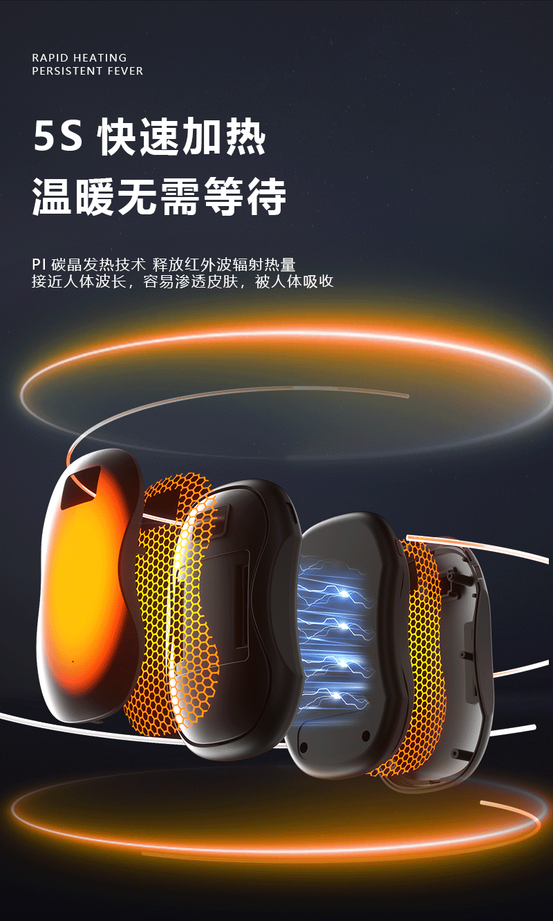 The 2-piece hand warmer is rechargeable, the portable electric hand warmer is reusable, the USB 2-in-1 hand warmer, suitable for outdoor/indoor/warm gifts, suitable for men, women and children