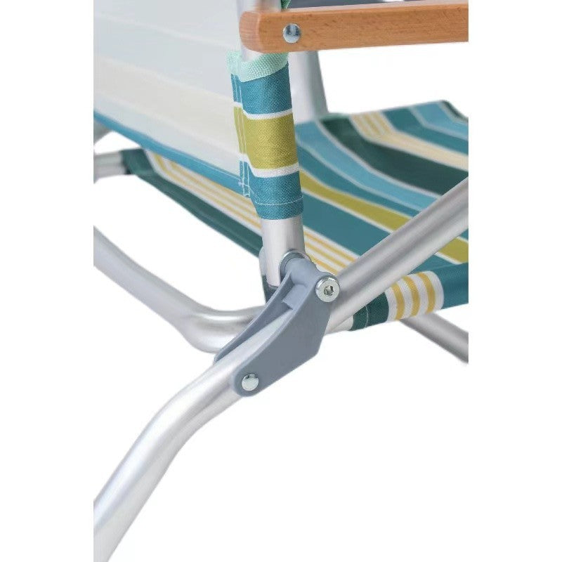 Outdoor camping foldable beach chair aluminum Brazilian chair indoor and outdoor seat lounge chair foldable striped beach chair户外露营可折叠沙滩椅铝合金巴西椅室内外座躺椅可折叠条纹沙滩椅 - 户外折叠椅 - Zhongshan Star Trade