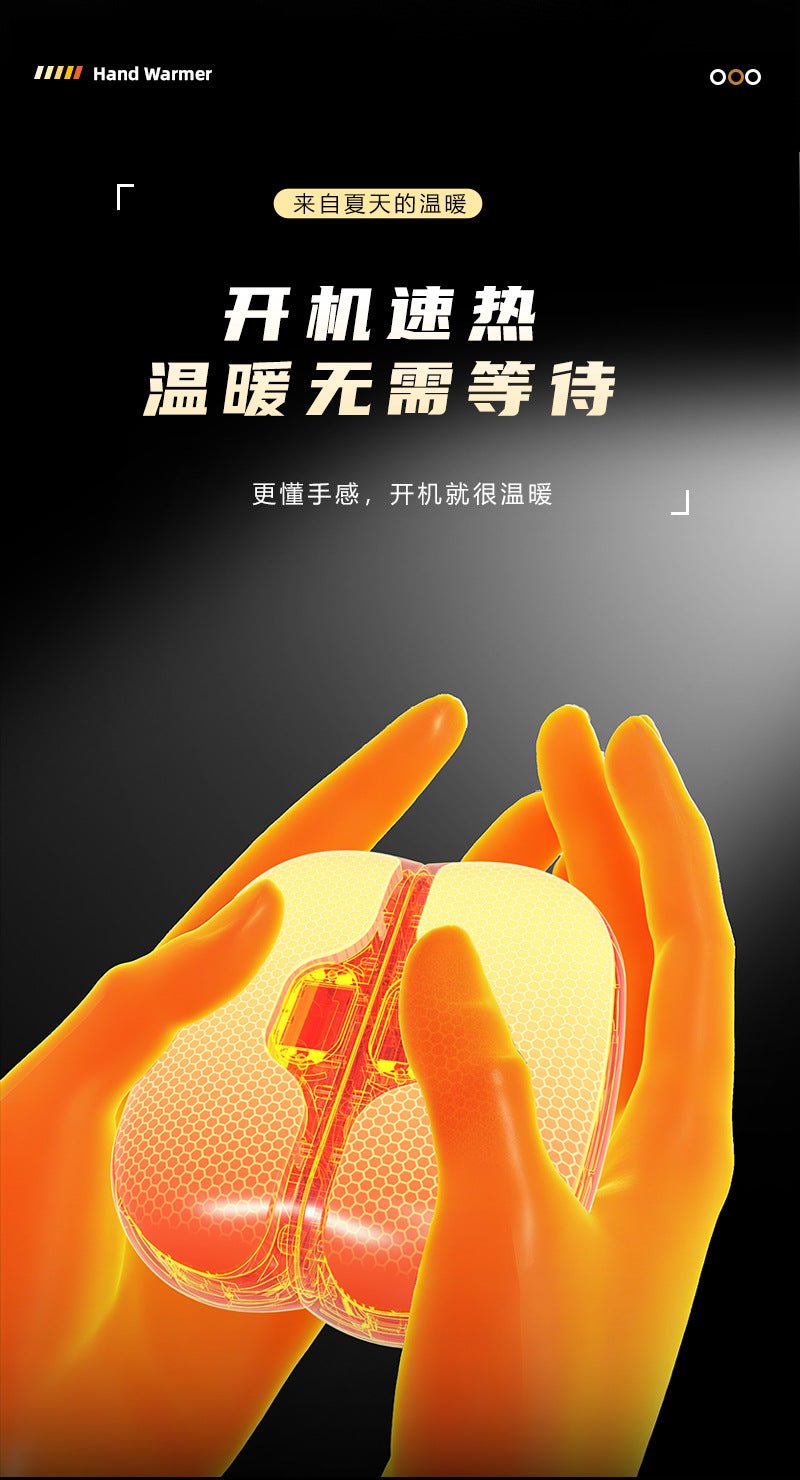 Magnetic hand warmer, USB charging, detachable hand warmer, digital temperature display portable heater