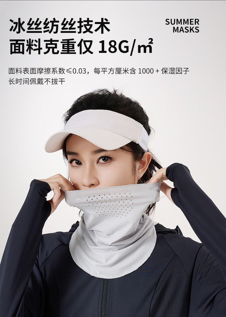 Ice Silk sun protection mask, full face sun protection and UV protection, cycling sports, men's magic headscarf and neckerchief