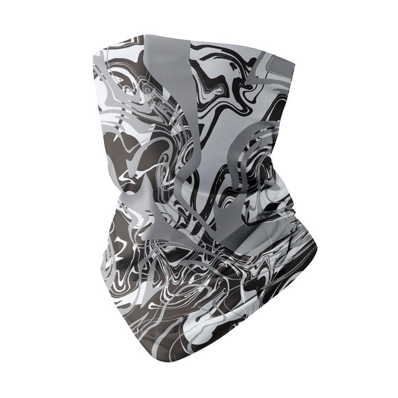 Outdoor neck coverings, cold sports scarves, thin magic headscarves, ice silk sun protection face masks, men's and women's running sun protection face towels
