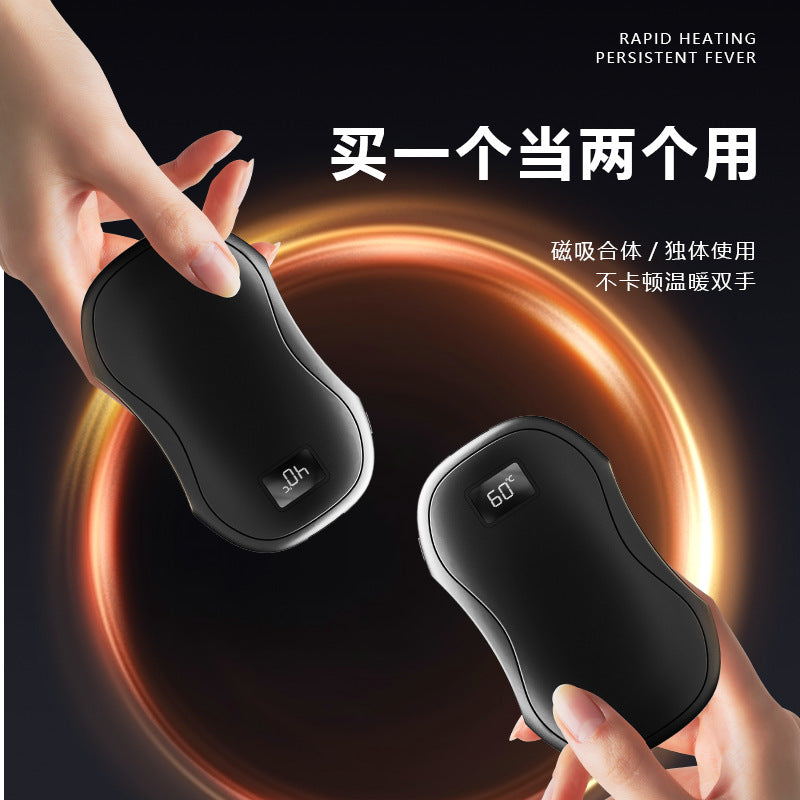 The 2-piece hand warmer is rechargeable, the portable electric hand warmer is reusable, the USB 2-in-1 hand warmer, suitable for outdoor/indoor/warm gifts, suitable for men, women and children