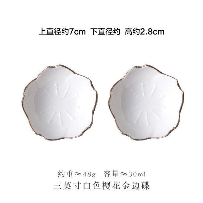 Ceramic sauce plates, seasoning plates, sushi soy sauce dipping sauce, dessert bowls, appetizer plates, kitchen and home dinner plates 陶瓷酱盘、调味盘、寿司酱油蘸酱、甜点碗、开胃菜盘、厨房家居餐盘 - 日式餐具 - Zhongshan Star Trade