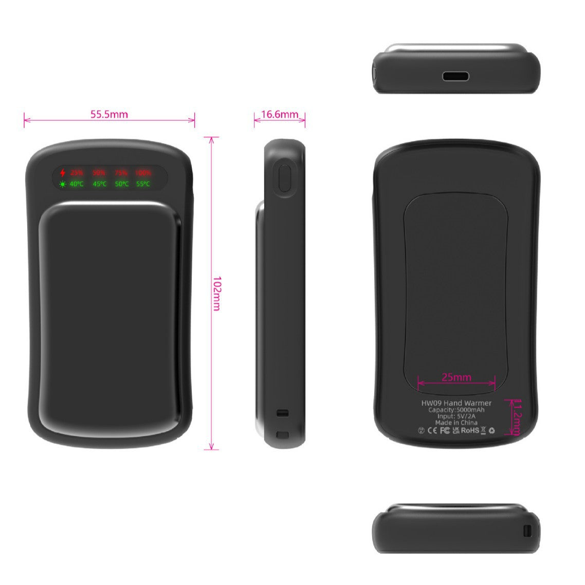 Magnetic hand warmer, split-type hand warmer, USB charging hand warmer 磁吸暖手宝分体式暖手器USB充电暖宝宝 - Image 13