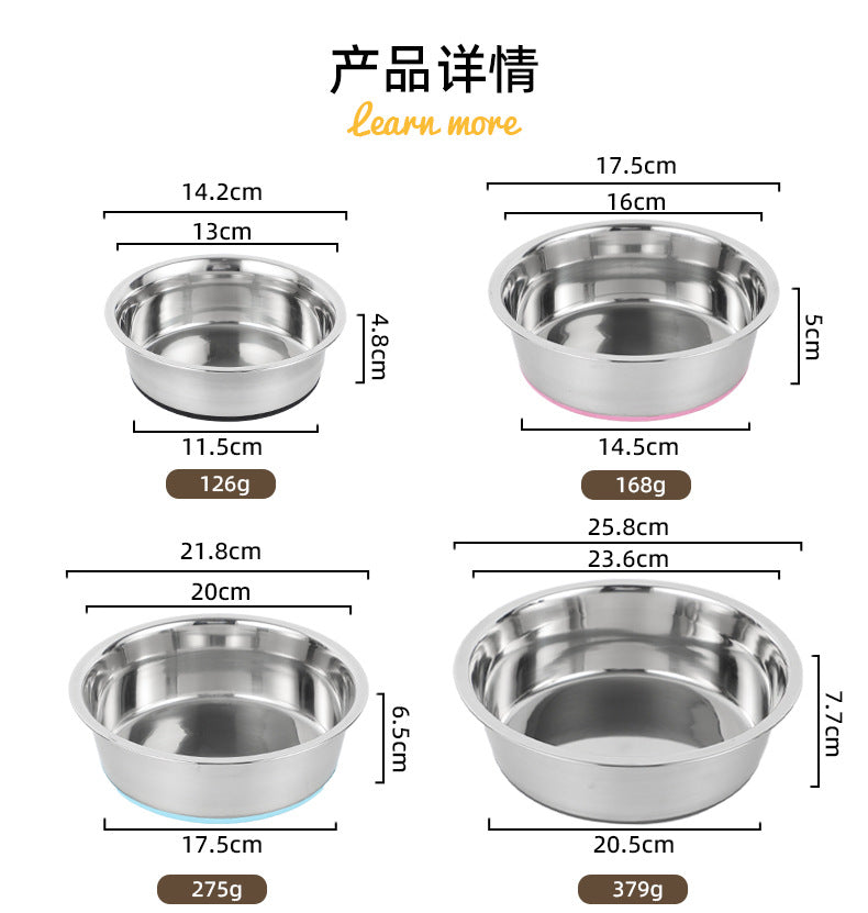 Dog Bowl, Heavy Duty Metal Food and Water Bowl for Feeding Dogs and Cats, Dishwasher Safe, Rust Resistant Stainless Steel, BPA Free Rubber Base 狗碗 ,用于喂狗和猫的重型金属食物和水碗,可用洗碗机清洗,防锈不锈钢,不含 BPA 的橡胶底座 - 宠物友好型户外用品 - Zhongshan Star Trade