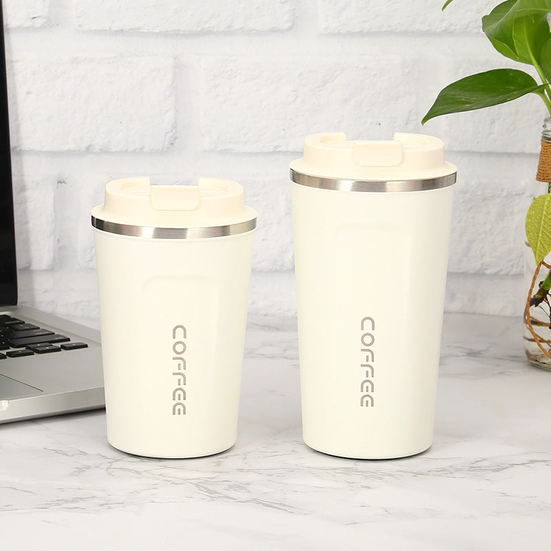 Vacuum insulated stainless steel travel cups, reusable coffee cups or water bottles with leak - proof LIDS, BPA - free, can keep beverages hot for 6 hours or cold for 12 hours 真空隔热不锈钢旅行杯,带防漏盖可重复使用的咖啡杯或水瓶不含 BPA 可使饮料保持热 6 小时或冷 12 小时 - 保温杯 - Zhongshan Star Trade - 白色(二代咖啡杯) - 510ml