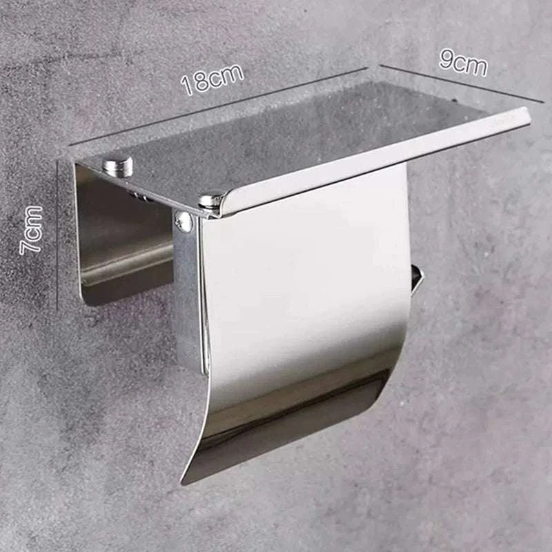 Toilet paper rack 304 stainless steel toilet paper box storage rack Wall-mounted sanitary tissue paper rack paper box Zhongshan Star Trade