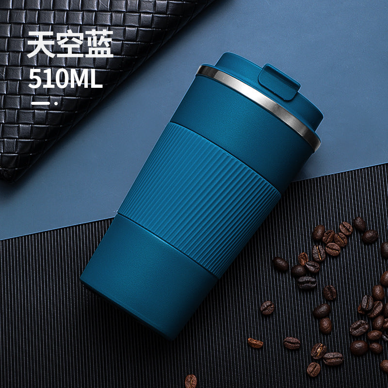Vacuum insulated stainless steel travel cups, reusable coffee cups or water bottles with leak - proof LIDS, BPA - free, can keep beverages hot for 6 hours or cold for 12 hours 真空隔热不锈钢旅行杯,带防漏盖可重复使用的咖啡杯或水瓶不含 BPA 可使饮料保持热 6 小时或冷 12 小时 - 保温杯 - Zhongshan Star Trade - 蓝色(三代咖啡杯) - 510ml