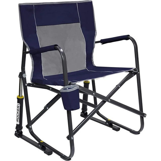 Freestyle Rocking Chair Camping Chair | Portable Folding Rocking Chair with Durable Handrails, Drink Rack and Comfortable Backrest自由式摇椅露营椅 |便携式折叠摇椅,带坚固耐用的扶手、饮料架和舒适的靠背 - 户外折叠椅 - Zhongshan Star Trade