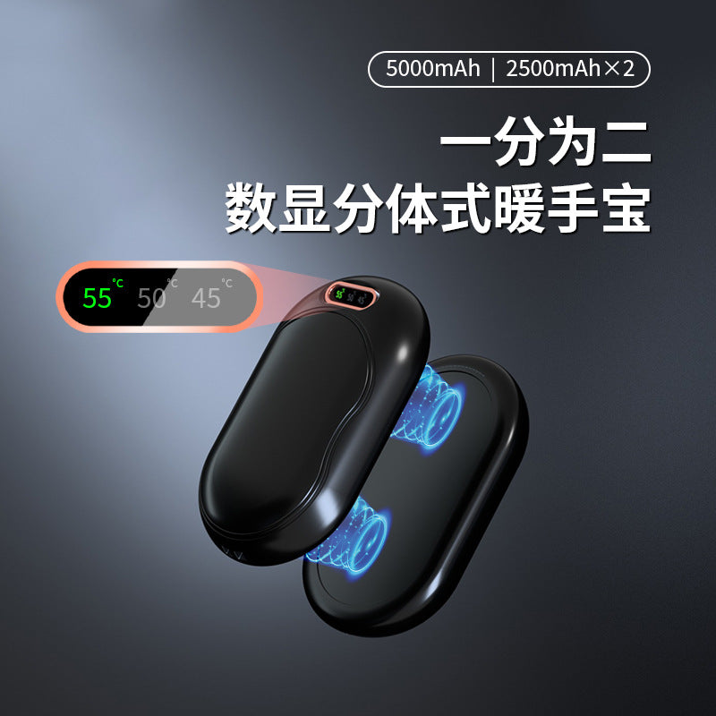 Magnetic hand warmer, split-type mini warmer, usb charging portable hand warmer