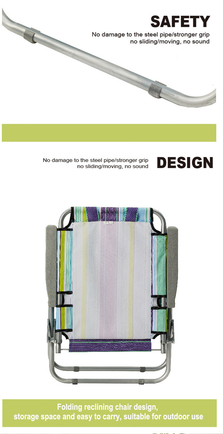 Folding beach chairs, foldable camping chairs, with headrests and armrests折叠沙滩椅,可折叠露营椅,带头枕、和扶手 - 户外折叠椅 - Zhongshan Star Trade
