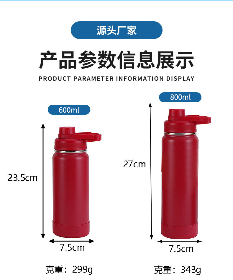 Space kettle, 304 stainless steel anti - slip bottom pad, insulated cup, large capacity outdoor sports water bottle 太空壶304不锈钢防滑底垫保温杯大容量户外运动水壶 - 保温杯 - Zhongshan Star Trade
