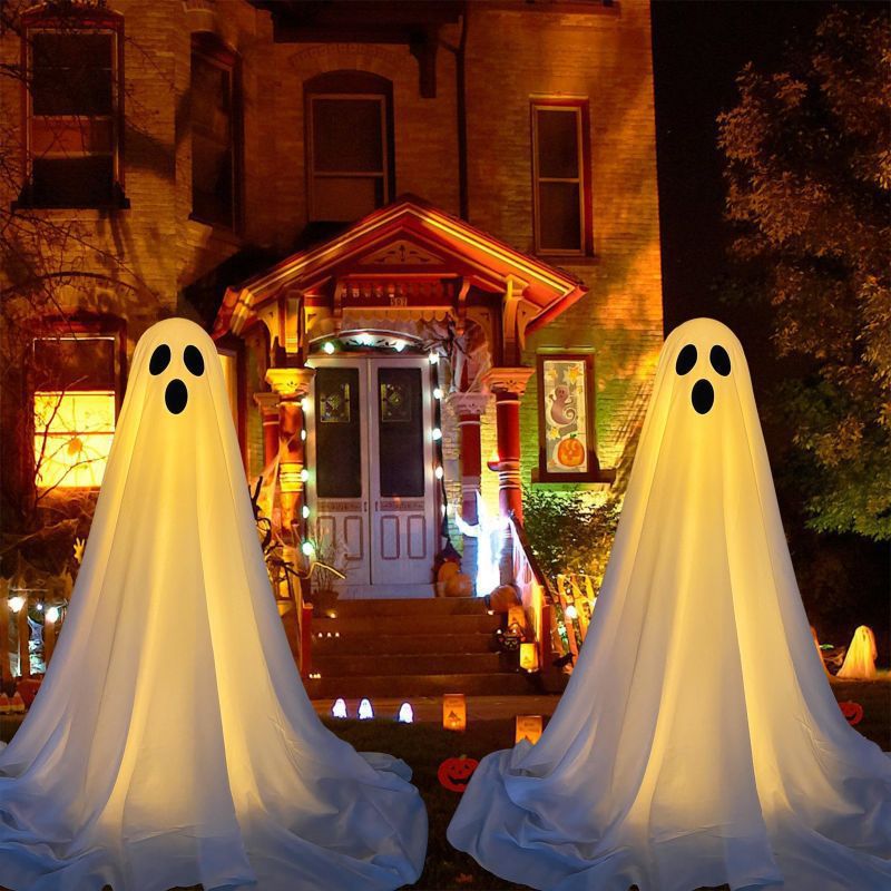 Front porch glowing ghost halloween Standing ghost porch yard ghost Halloween decorations 前门廊发光幽灵万圣节站立鬼门廊庭院幽灵halloween decorations - 万圣节装饰品 - Zhongshan Star Trade