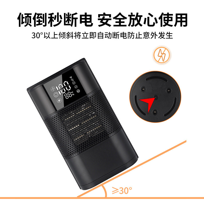Space heater, 1300W portable electric heater for indoor use, office PTC ceramic heater with remote control, thermostat, 60° Shake head, 12H timer, 5 modes, safe and quiet room heater for bedrooms - 电暖器 - Zhongshan Star Trade