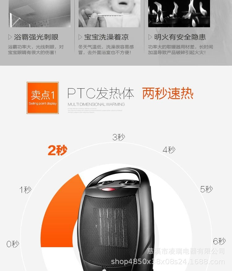 Portable electric space heater with thermostat, 1500W safe and quiet ceramic heater fan, heating 200 square feet, suitable for indoor use on office desks 带恒温器的便携式电空间加热器,1500W 安全安静的陶瓷加热器风扇,加热 200 平方英尺,适合办公室办公桌室内使用 - 电暖器 - Zhongshan Star Trade