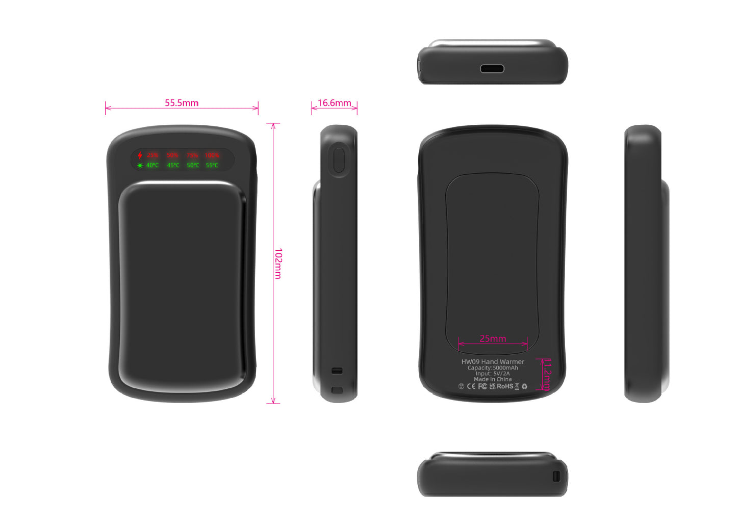 Magnetic hand warmer, split-type hand warmer, USB charging hand warmer 磁吸暖手宝分体式暖手器USB充电暖宝宝 - Image 3