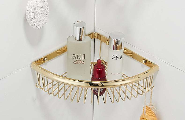 Bathroom triangular storage rack, bathroom net basket corner rack, non-perforated body wash rack, toilet corner storage rack Zhongshan Star Trade