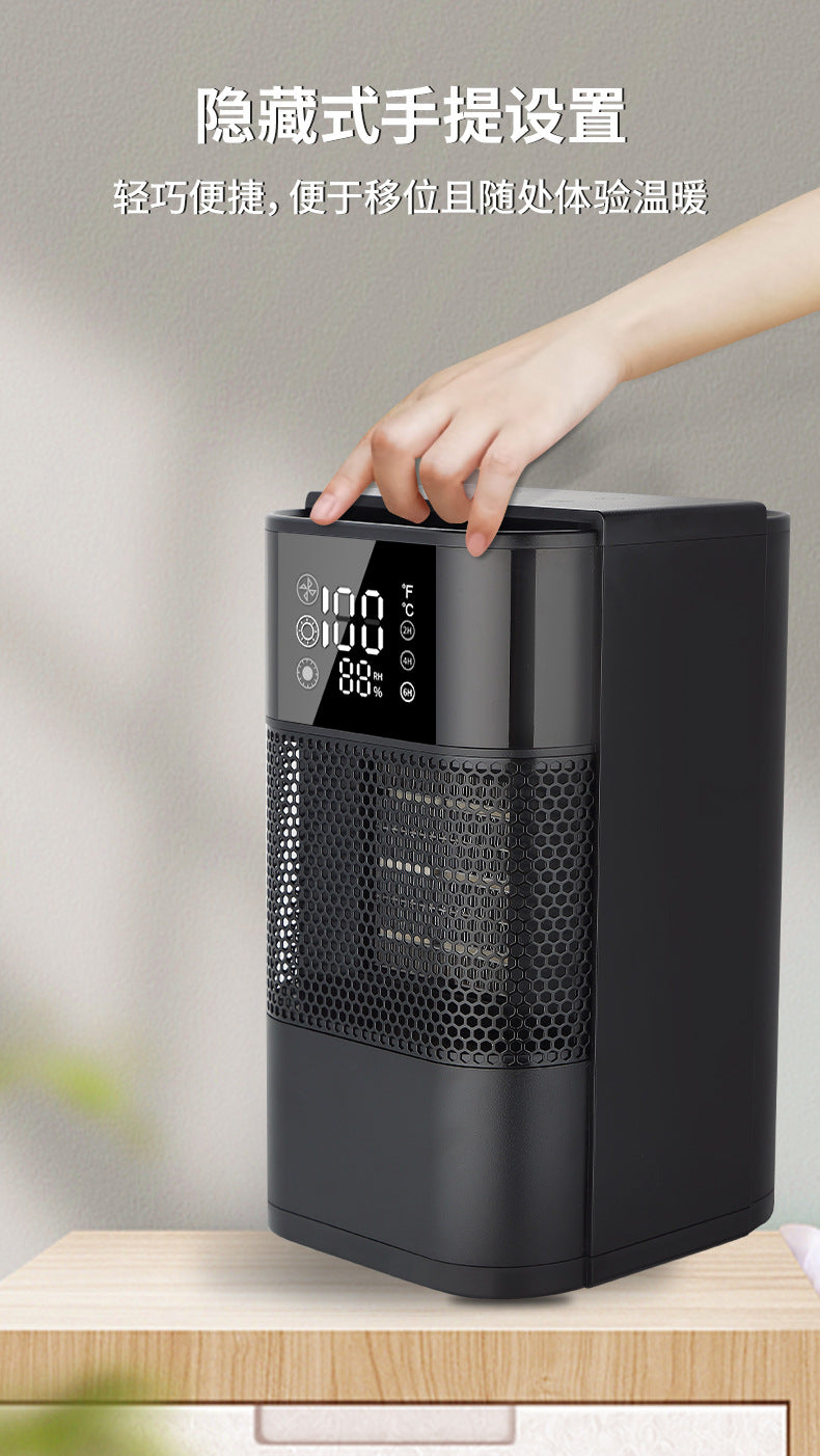 Space heater, 1300W portable electric heater for indoor use, office PTC ceramic heater with remote control, thermostat, 60° Shake head, 12H timer, 5 modes, safe and quiet room heater for bedrooms - 电暖器 - Zhongshan Star Trade