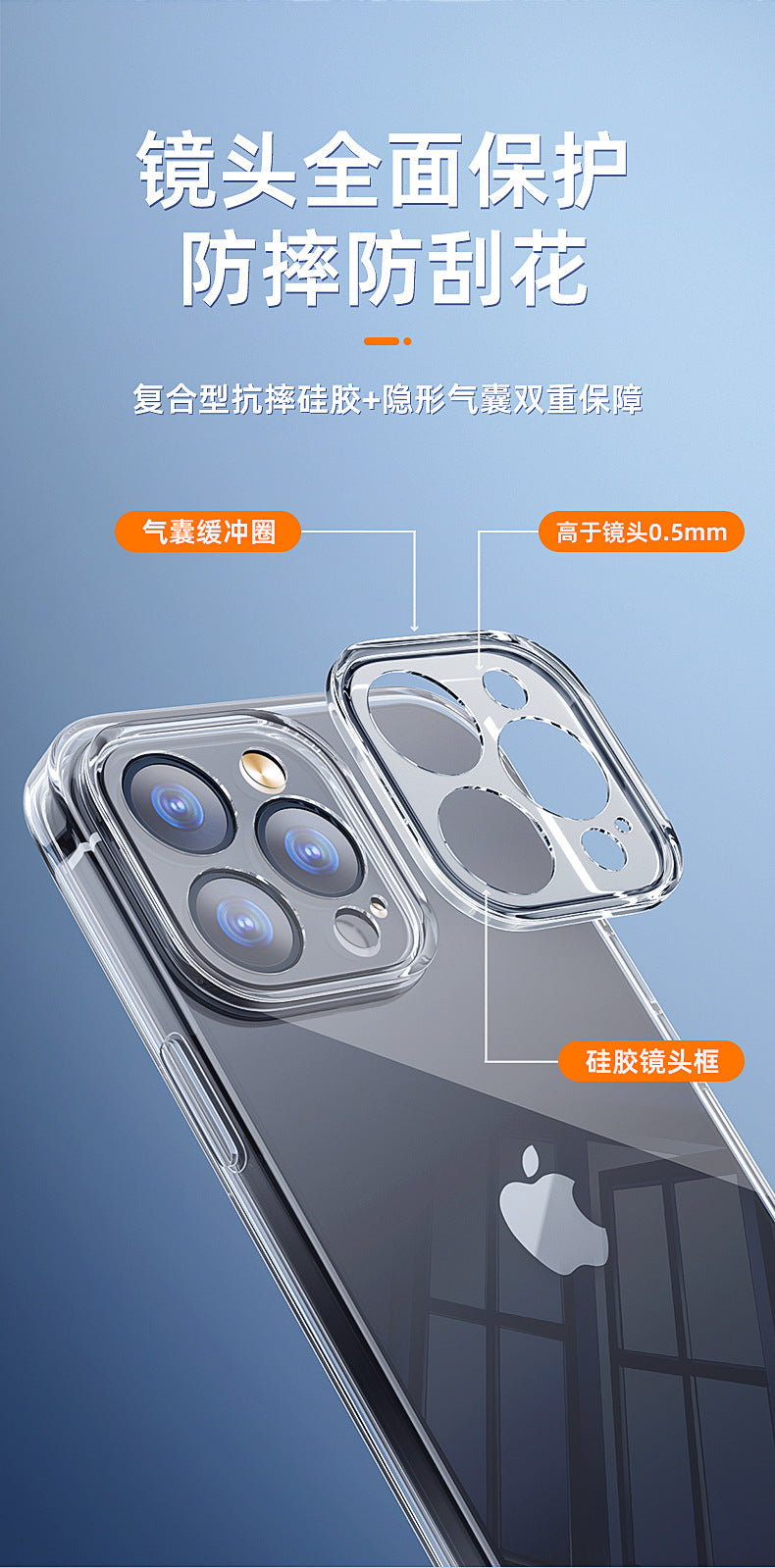 IPhone 17 phone case, iPhone 16 transparent soft case 15 four-corner drop resistant ultra-thin 13pro14 space protective case
