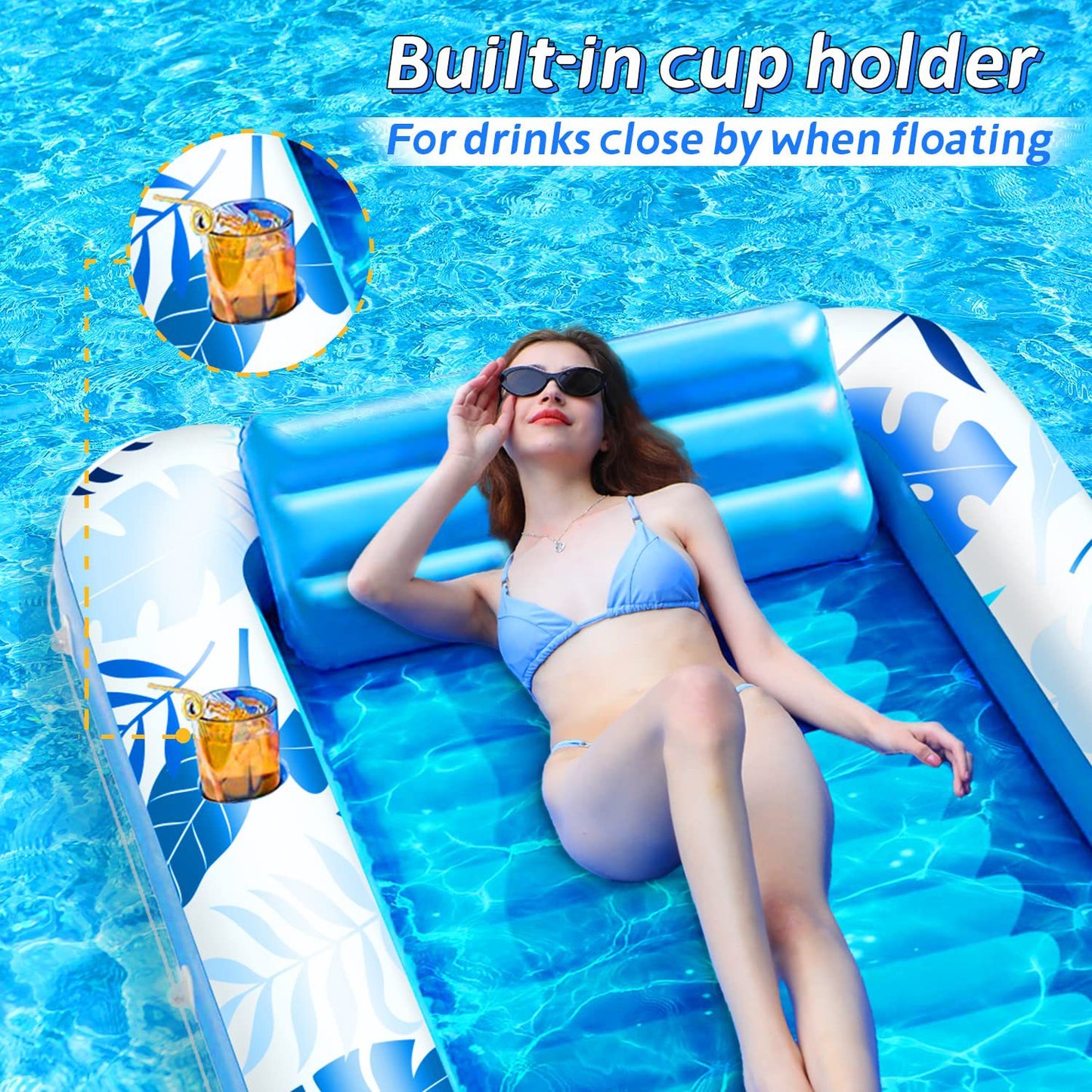 Inflatable Tanning Pool Lounger Float - 4 in 1 Sun Tan Tub Sunbathing Pool Lounge Raft Floatie Toys Water Filled Tanning Bed Mat Pad for Adult Blow Up Kiddie Pool Kids Ball Pit Pool 充气日光浴池躺椅浮动 - 4合1日光浴浴缸日光浴池躺椅筏浮动玩具充气日光浴床垫垫成人充气儿童游泳池儿童球坑池 - 水上玩具 - Zhongshan Star Trade