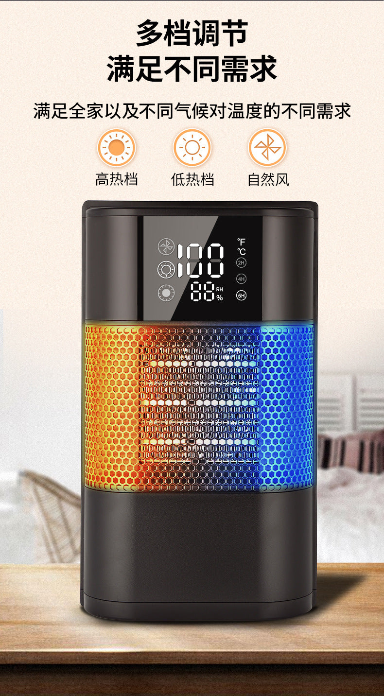 Space heater, 1300W portable electric heater for indoor use, office PTC ceramic heater with remote control, thermostat, 60° Shake head, 12H timer, 5 modes, safe and quiet room heater for bedrooms - 电暖器 - Zhongshan Star Trade