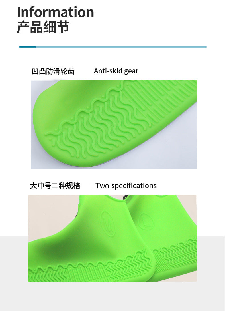 Shoe Covers Waterproof Reusable Foldable Not-Slip Rain Shoe Covers with Zipper,Shoe Protectors Overshoes Rain Galoshes for Kids Men and Women